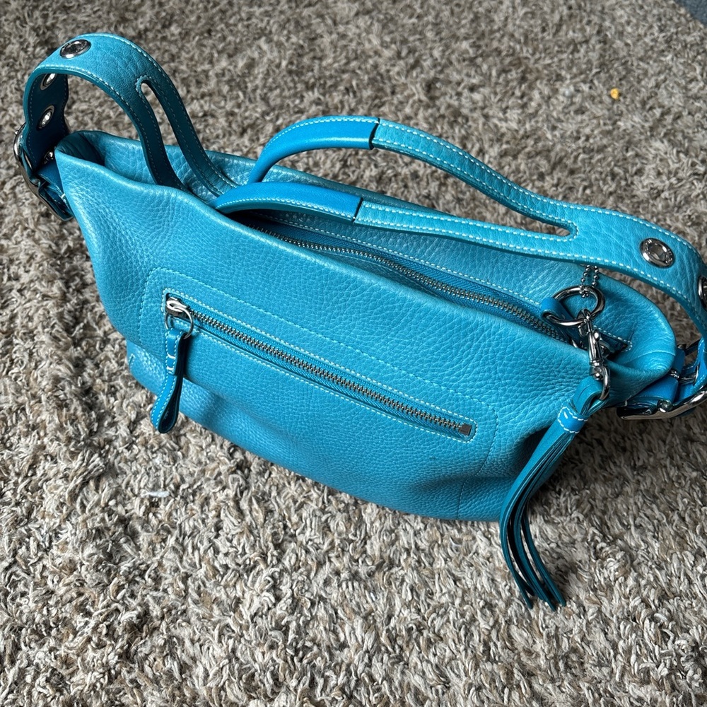Coach Turquoise Leather Shoulder Bag